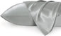 Satin Pillowcases – Queen Size Set of 2, Silk-Like Cooling Pillow Covers for Hair & Skin, Silver Grey (20x30")