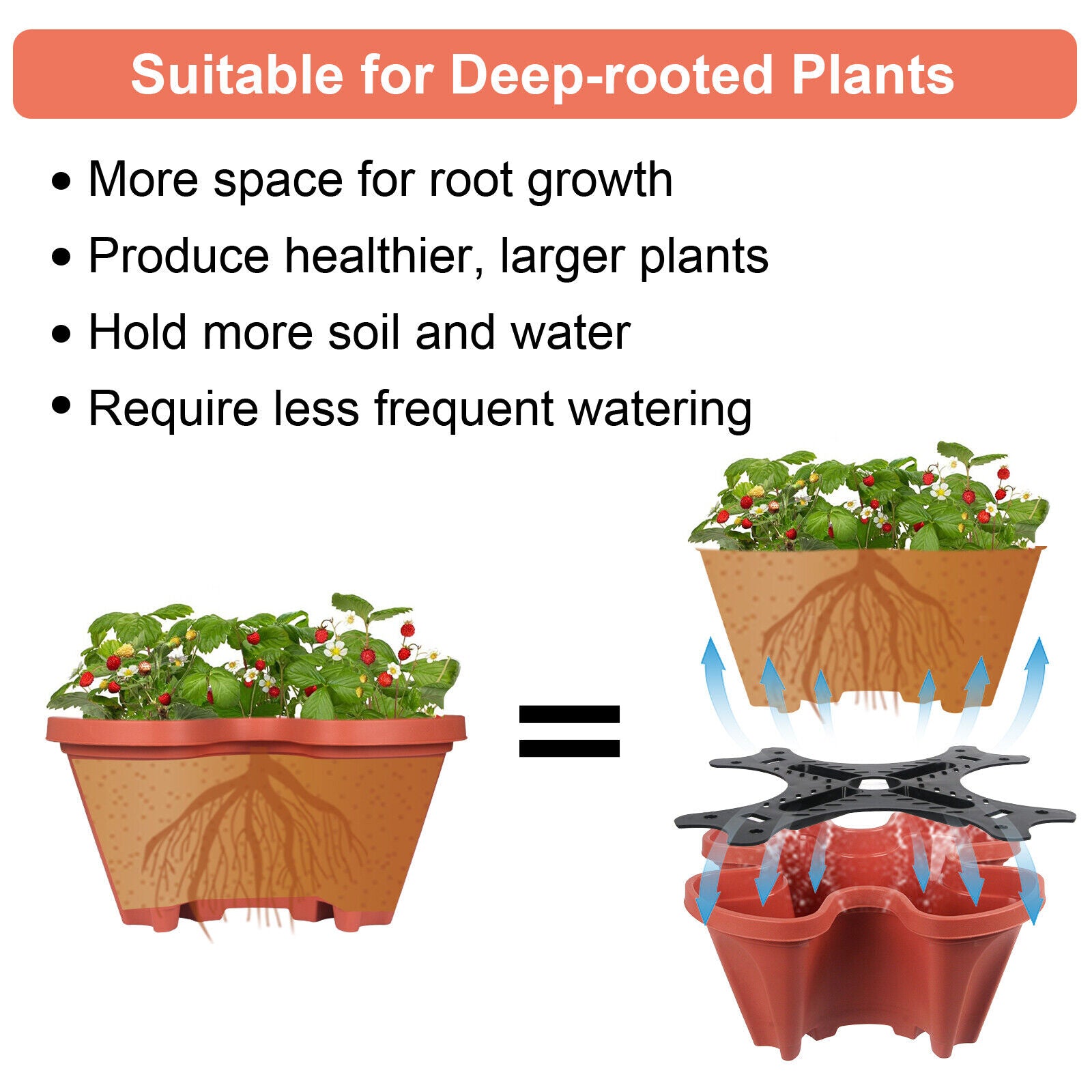 🌱 Product Title: 7-Tier Stackable Vertical Planter with Wheels & Garden Tool Set – Space-Saving Plant Tower for Indoors & Outdoors