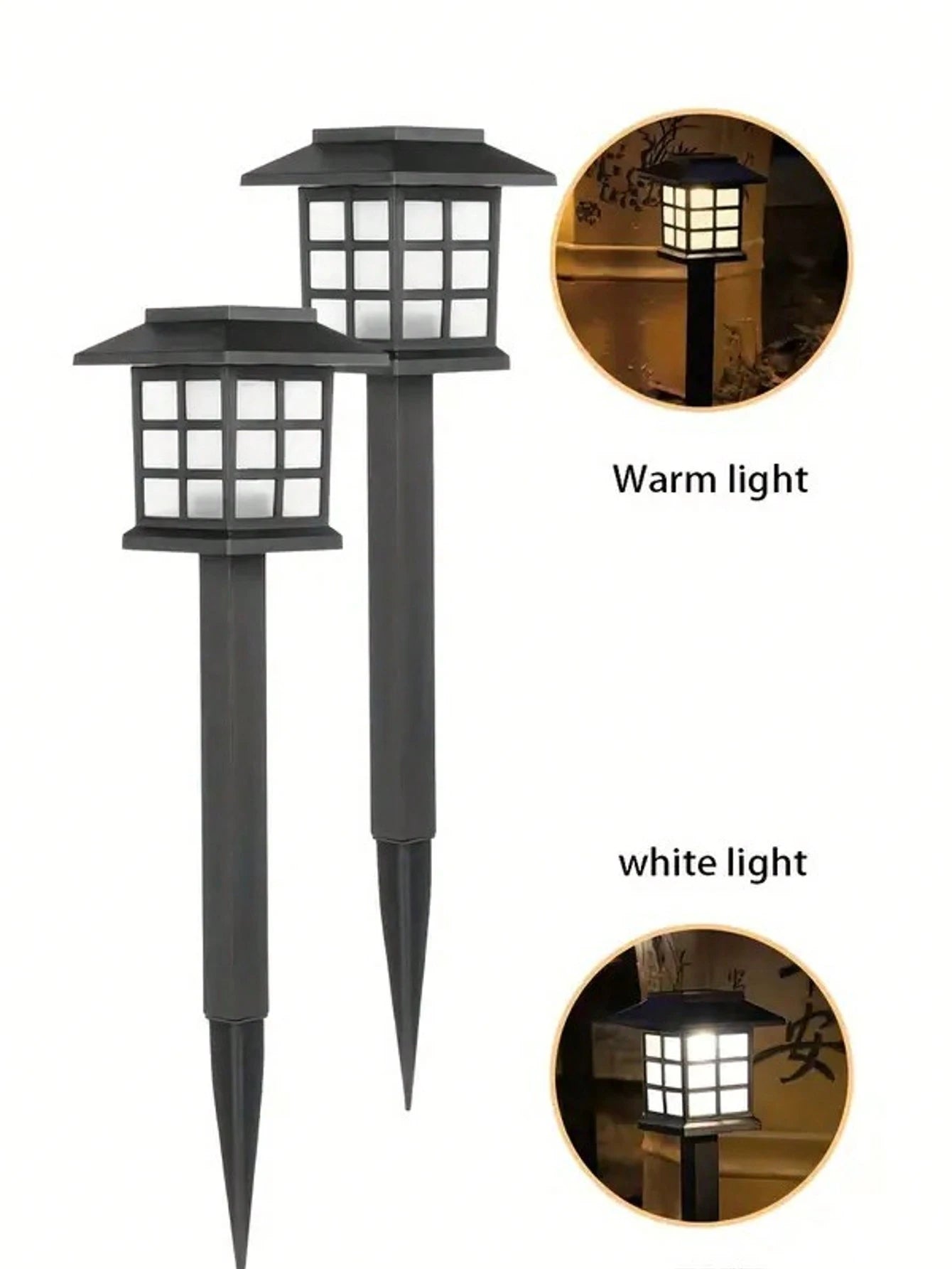 12PCS LED Solar Lawn Lights – Warm Light Pathway Lamps, Auto On/Off, Waterproof, Rust-Proof Outdoor Lighting for Garden, Landscape & Walkways
