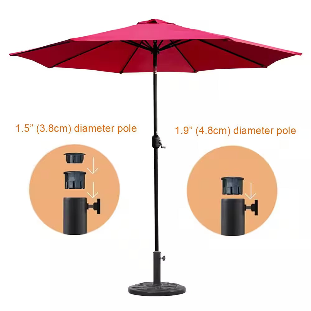 27 lb Heavy-Duty Outdoor Umbrella Base – Black, Weather-Resistant with Secure Fit