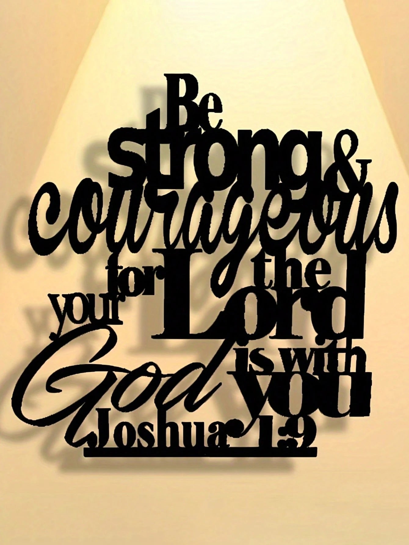 "About Me and My House, We Will Serve the Lord" – 11.81" Inspirational Metal Wall Art Plaque