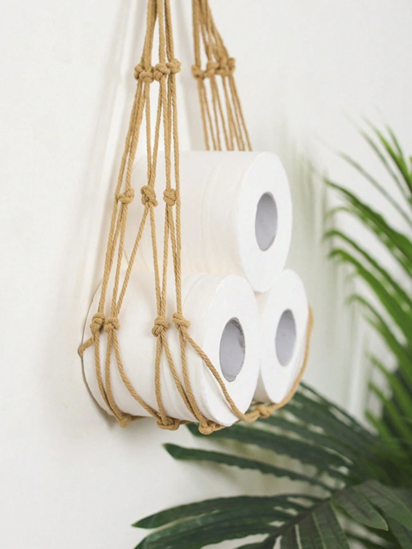 Nordic Woven Fabric Tissue Roll Holder – Khaki Solid Color Home & Travel Organizer