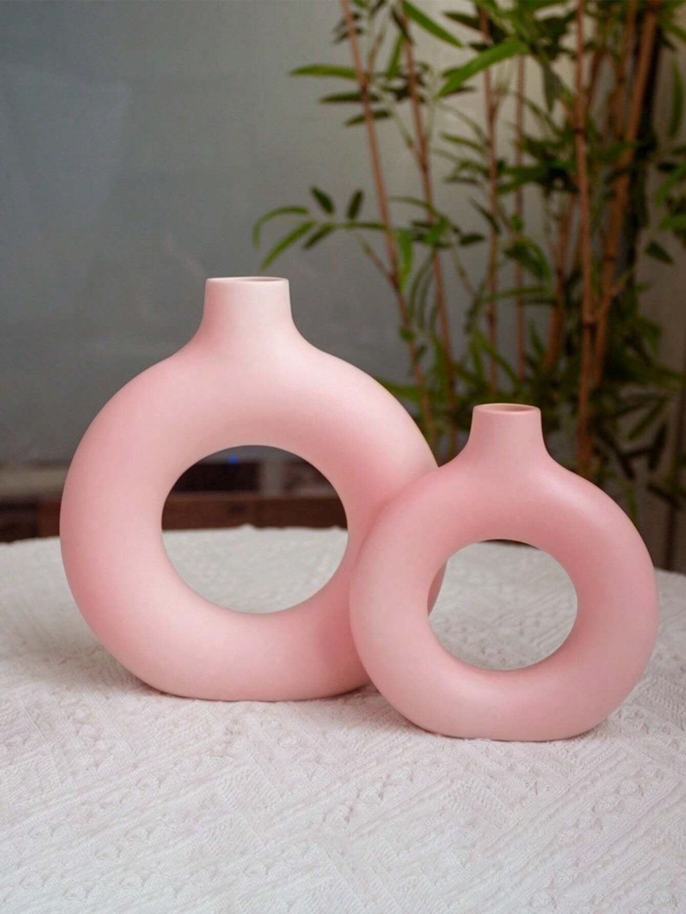 Elegant Pink Decorative Vase – Cute & Durable Gift for Bedroom or Living Room