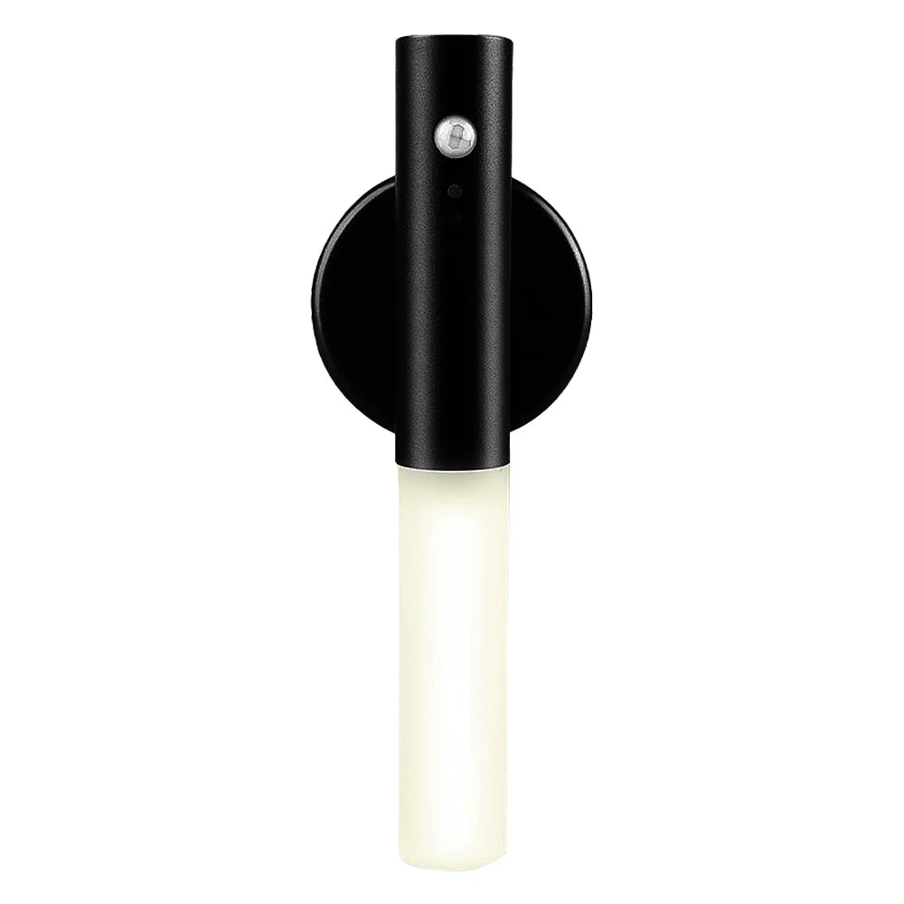 Auto LED Wireless Motion Sensor Night Light – USB Rechargeable Magnetic Wood Lamp for Hallways, Cabinets & Bedrooms