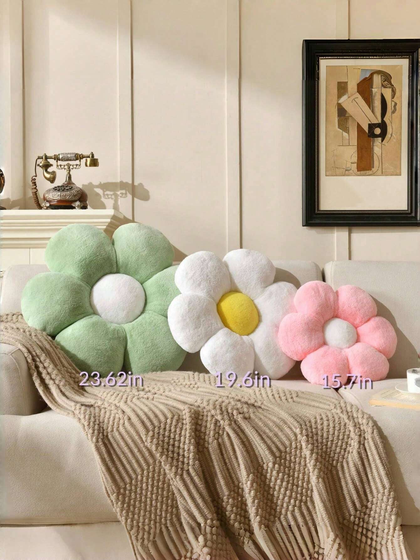 Floral Decorative Plush Pillow – Soft Flower-Shaped Cushion for Spring, Easter & Everyday Home Decor