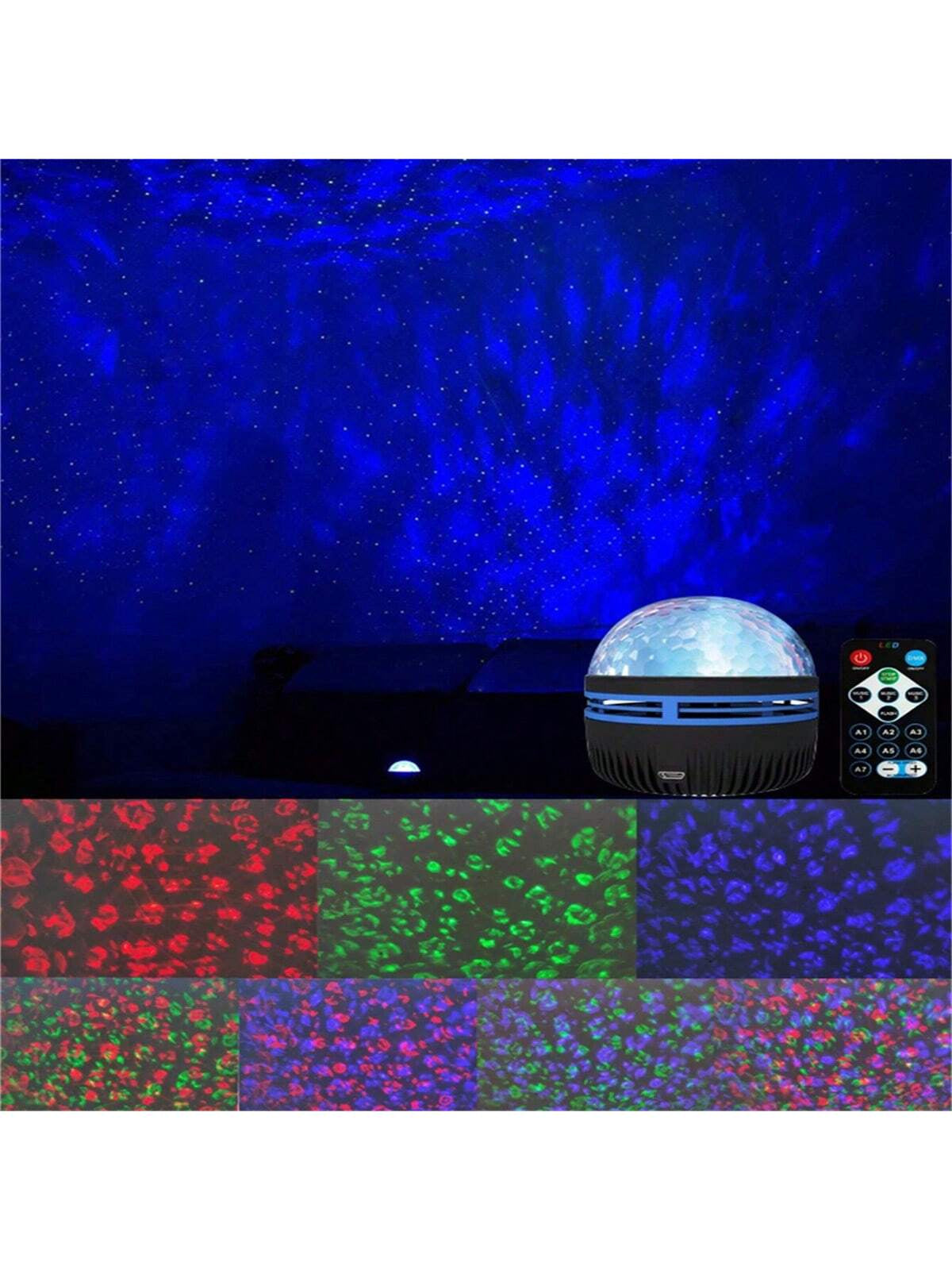 USB Ripple Projection Lamp – 7-Color Changing Ambient Light for Bedroom, Parties & Gifts