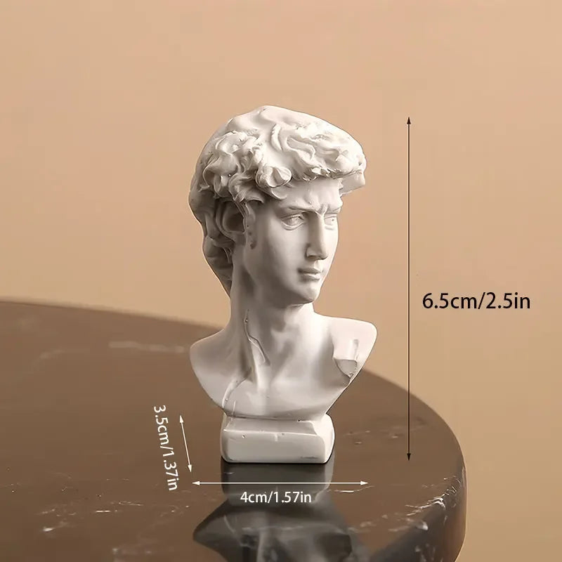Mini Apollo Bust Statue – Greek God of Sunlight Resin Sculpture | Nordic Style Home Decor & Art Study Figurine