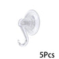 Suction Cup Hook, Transparent and Reusable Heavy-Duty Vacuum Suction Cup Hook, Glass Kitchen Supplies, Bathroom Towel Hook