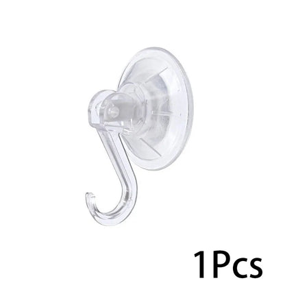 Suction Cup Hook, Transparent and Reusable Heavy-Duty Vacuum Suction Cup Hook, Glass Kitchen Supplies, Bathroom Towel Hook