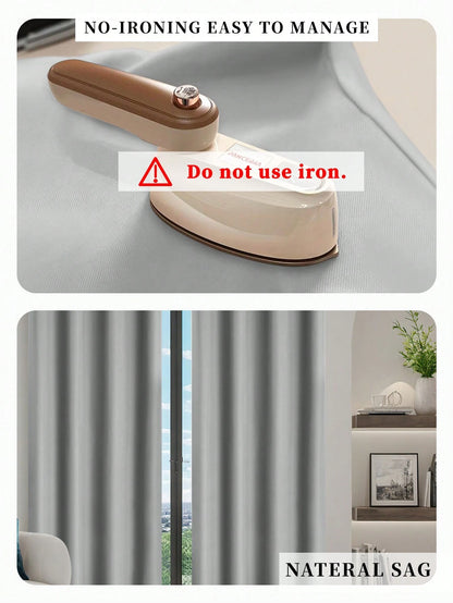 Blackout Thermal Curtain Panels – Insulated Grommet-Top Drapes for Living Room, Bedroom & More (1Pc/2Pcs)