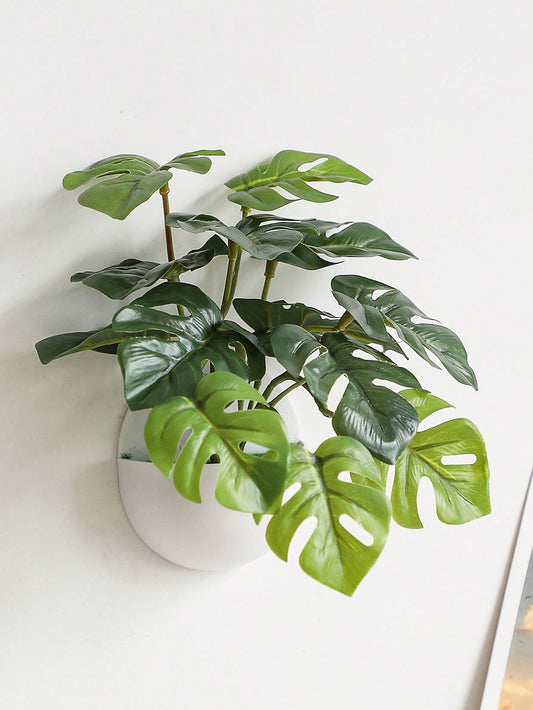 Artificial Hanging Ivy Plant with Half Pot – Faux Greenery for Home & Wall Decor