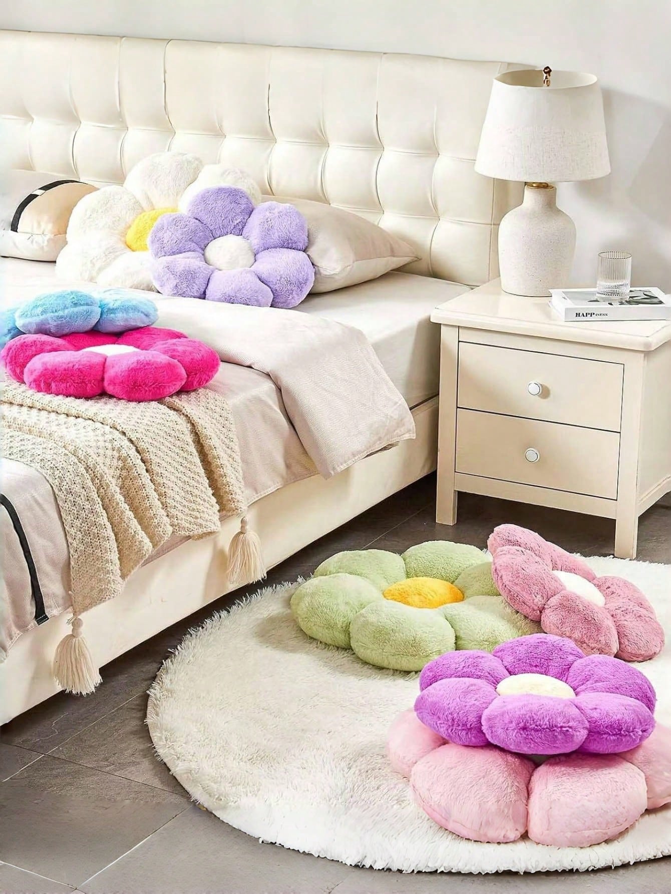 Floral Decorative Plush Pillow – Soft Flower-Shaped Cushion for Spring, Easter & Everyday Home Decor