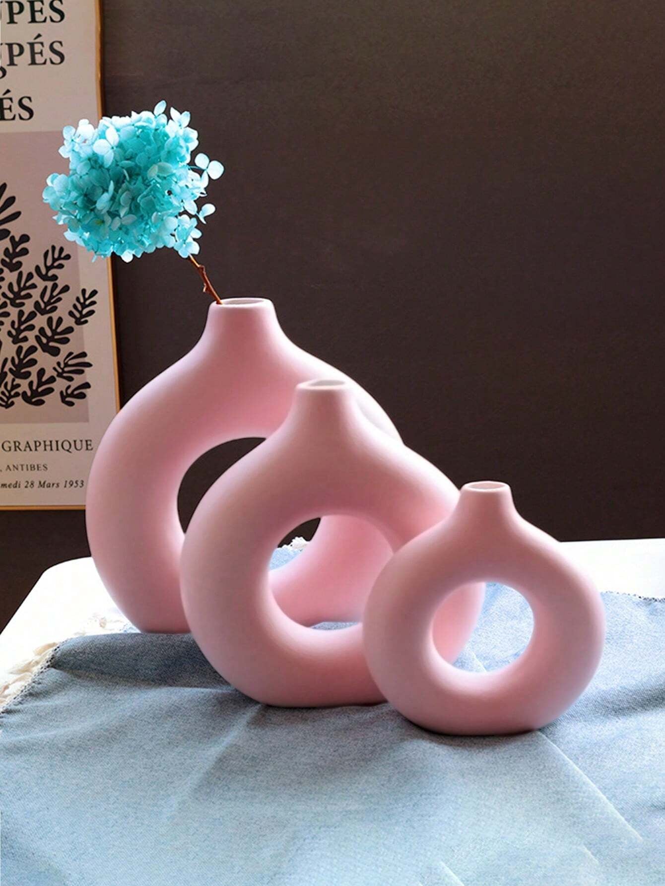Elegant Pink Decorative Vase – Cute & Durable Gift for Bedroom or Living Room