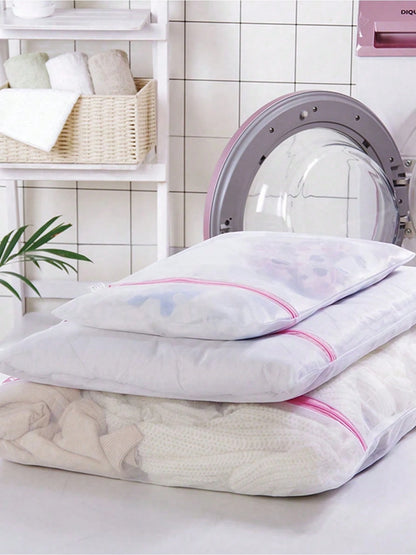 1Pc/3Pcs Laundry Mesh Bag – Large Washing Machine Bags for Delicates, Underwear & Summer Tops