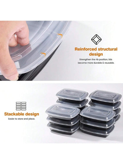 20-Pack 30.4oz Meal Prep Containers – Extra Large Microwave & Freezer Safe Bento Boxes with Lids