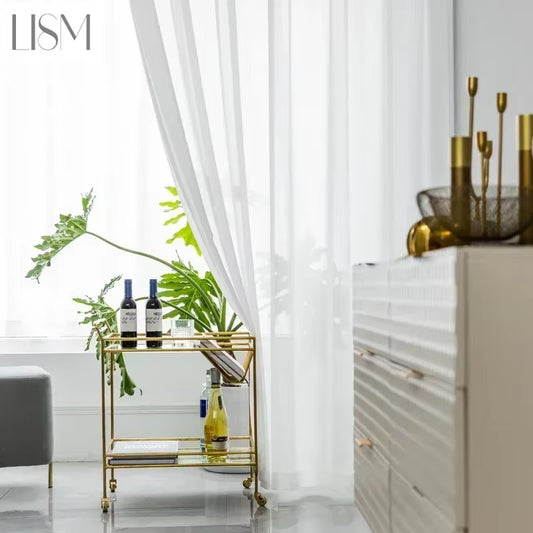 White Sheer Tulle Curtain Panel – Lightweight Voile Window Drapes for Living Room, Bedroom & Kitchen Decor