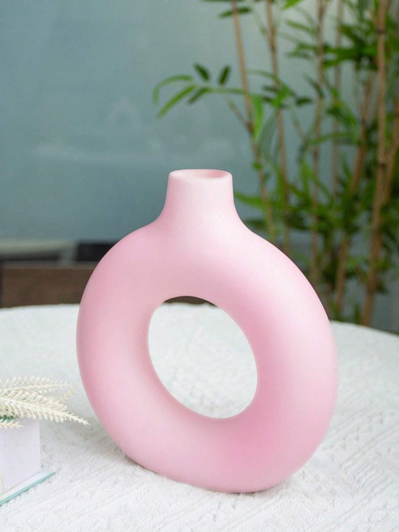 Elegant Pink Decorative Vase – Cute & Durable Gift for Bedroom or Living Room
