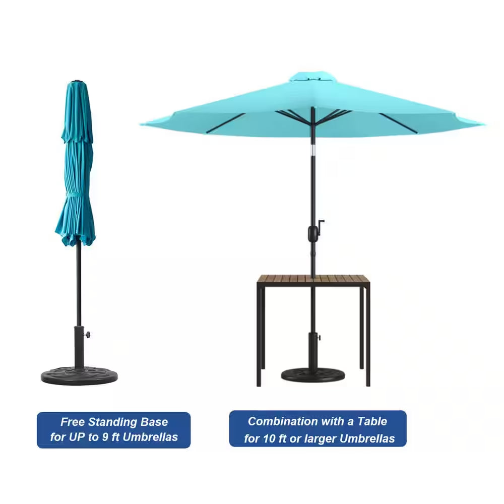 27 lb Heavy-Duty Outdoor Umbrella Base – Black, Weather-Resistant with Secure Fit