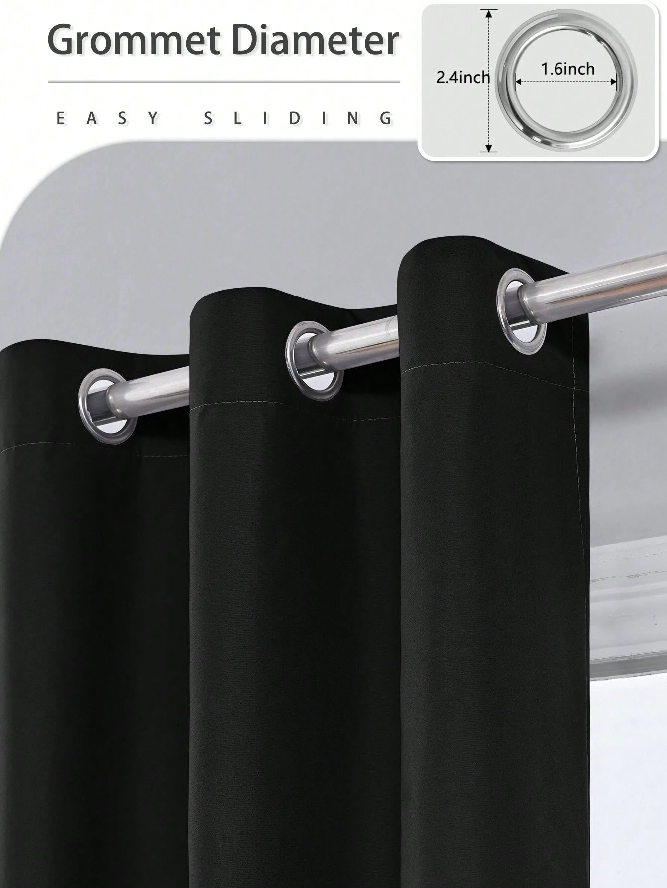 Blackout Thermal Curtain Panels – Insulated Grommet-Top Drapes for Living Room, Bedroom & More (1Pc/2Pcs)