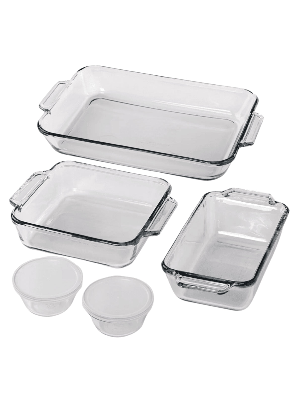 7-Piece Glass Baking Dish Set – Transparent Oven-Safe Glass Bakeware