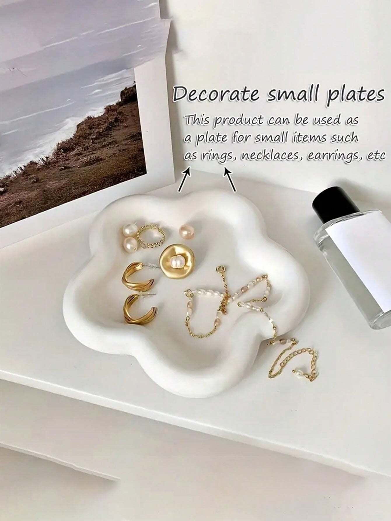 Flower-Shaped Jewelry Tray – Decorative Organizer for Rings, Trinkets & Small Items