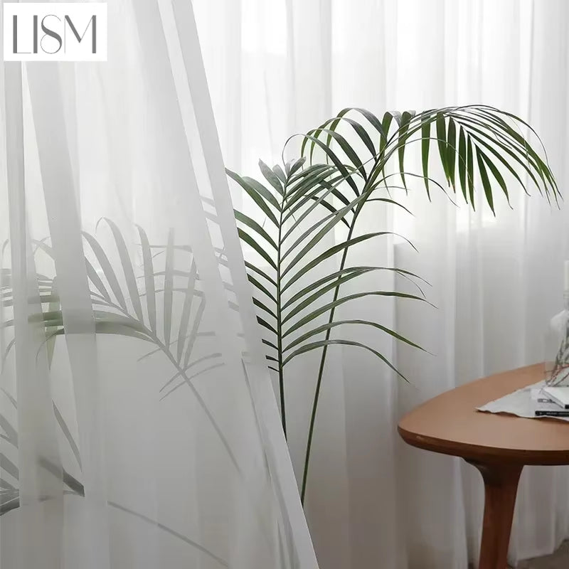 White Sheer Tulle Curtain Panel – Lightweight Voile Window Drapes for Living Room, Bedroom & Kitchen Decor