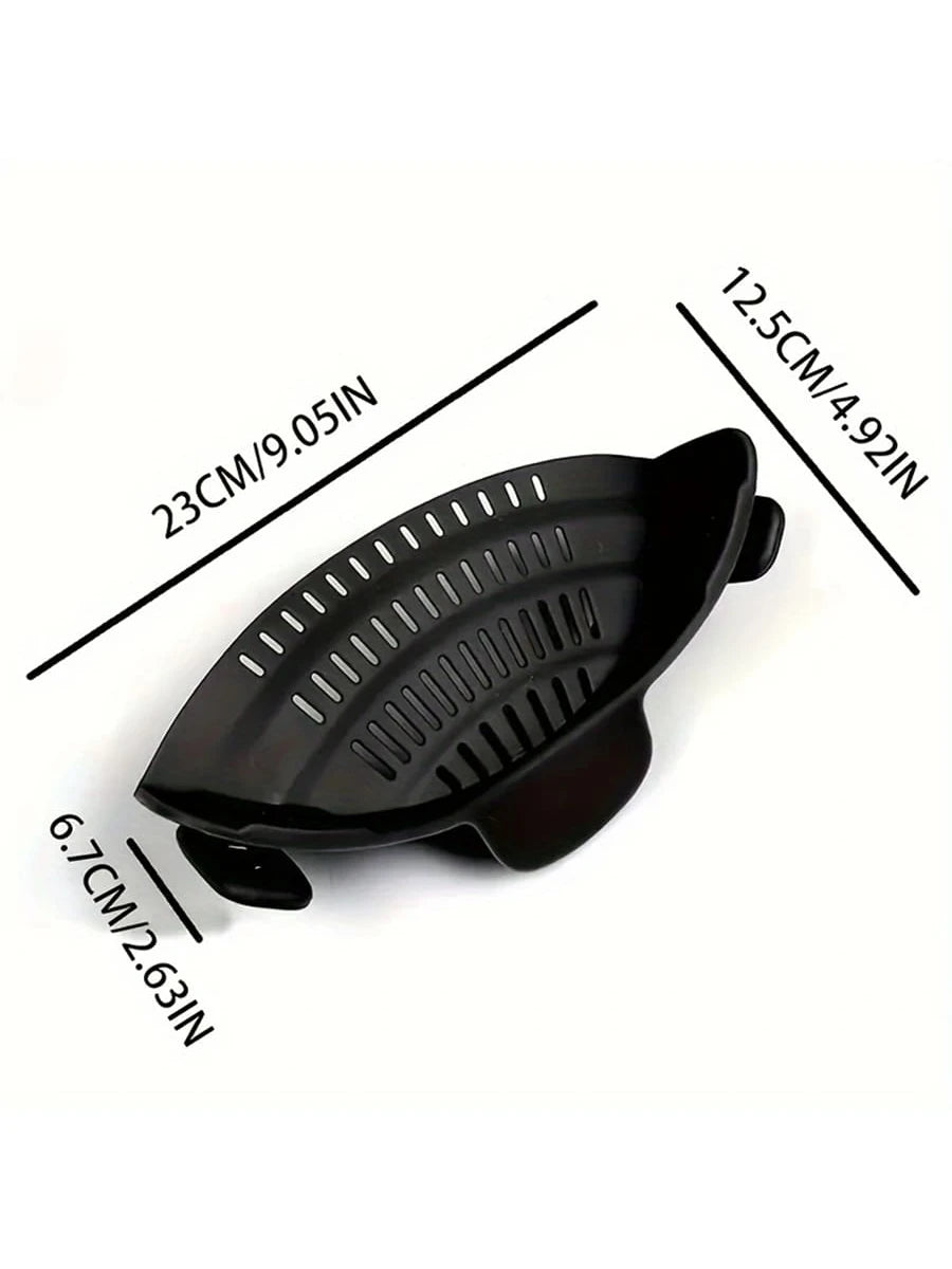 Silicone Pot Side Drainer – Clip-On Kitchen Strainer for Pasta, Vegetables & Noodles