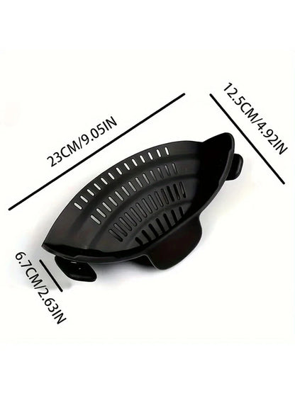 Silicone Pot Side Drainer – Clip-On Kitchen Strainer for Pasta, Vegetables & Noodles