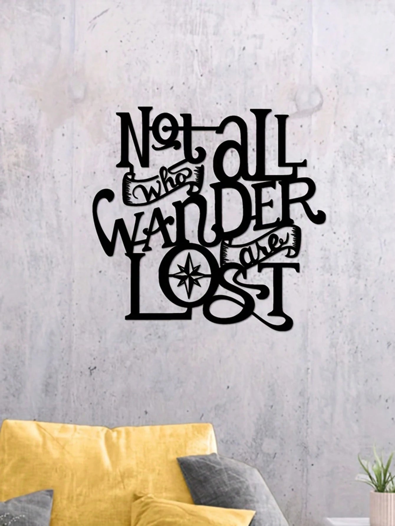 "About Me and My House, We Will Serve the Lord" – 11.81" Inspirational Metal Wall Art Plaque