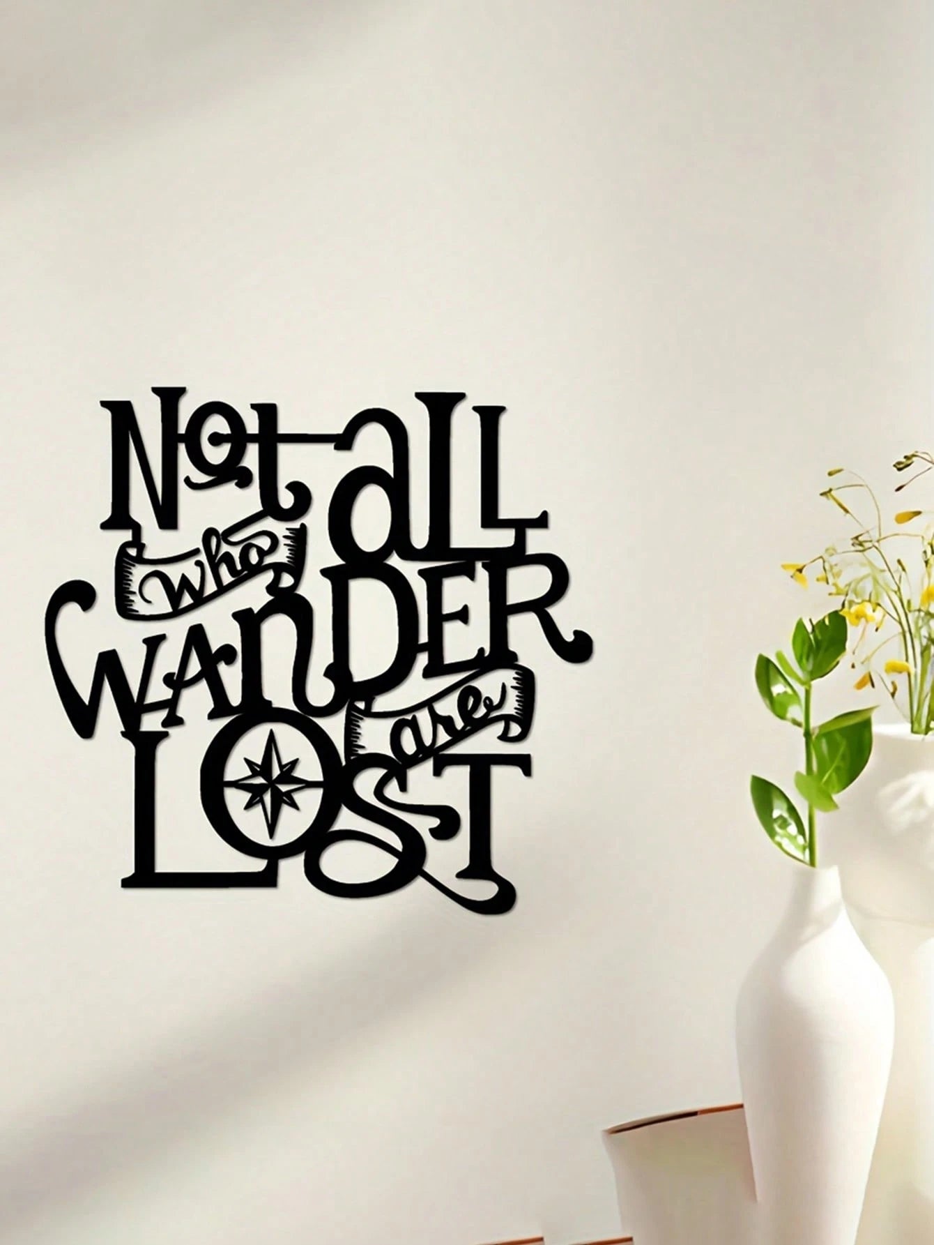 "About Me and My House, We Will Serve the Lord" – 11.81" Inspirational Metal Wall Art Plaque