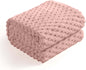 Flannel Fleece Throw Blanket(50X70 Inches), Big 3D Clouds Stylish Hexagon Jacquard Decorative Fuzzy Blankets for Household, Camping, and Travel, Super Soft Cozy, Burnt Orange