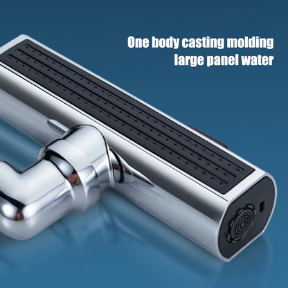 360° Swivel Waterfall Kitchen Faucet Extender – 3-Speed Universal Tap Sprayer for Sink, Bathroom & Basin